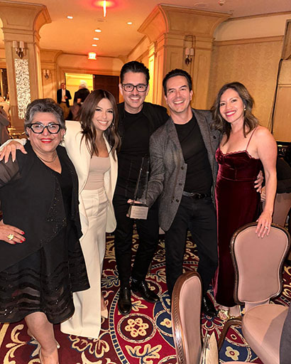 Laura Patalano, Eva Longoria, MIguel Angel Caballero, Luis Antonio Aldana, Cheryl Umana Imagen Award Night