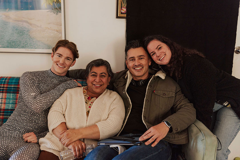 Nico Greetham, Laura Patalano, Miguel Angel Caballero, Helena Sardinha On set The Ballad of Tita and the Machines